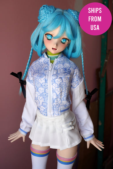 Terry Bomber Jacket - Blue Neko