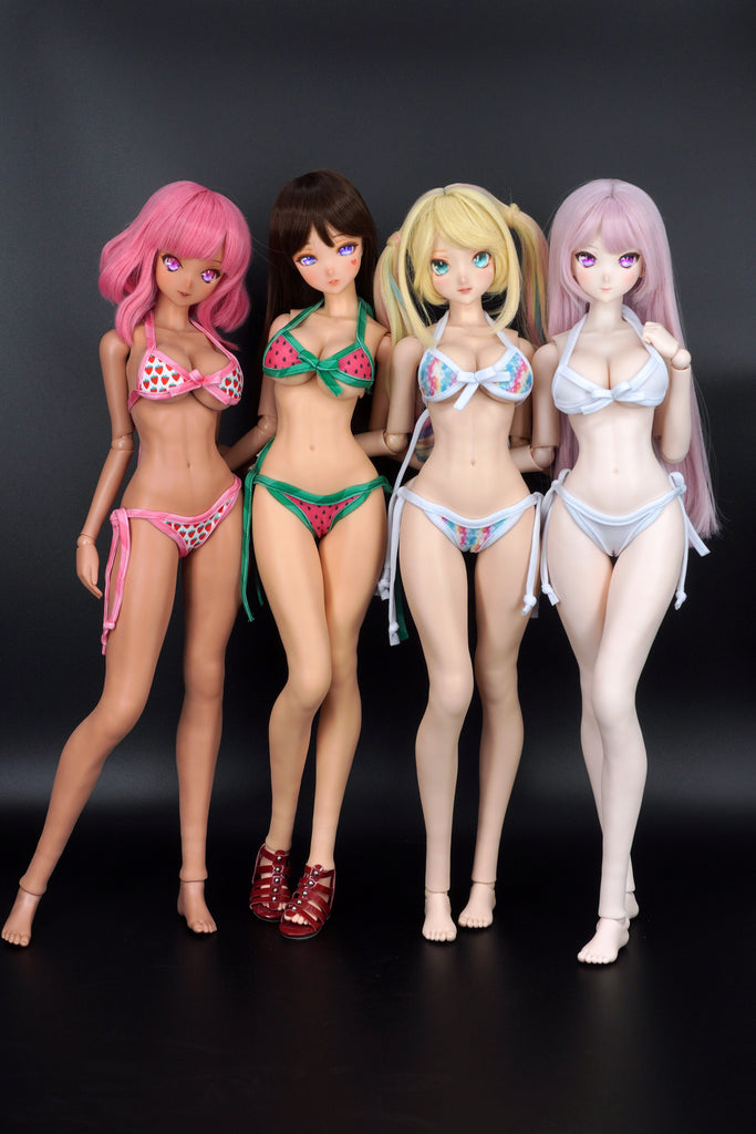 Flex body by adyka doll in tea. cinnamon, flesh, Milk and semi-whiite for dollfie dream and smart doll BJD dolls seamless silicone posable body