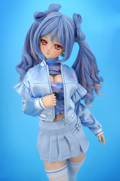 Ruffle Satin Bomber Jacket